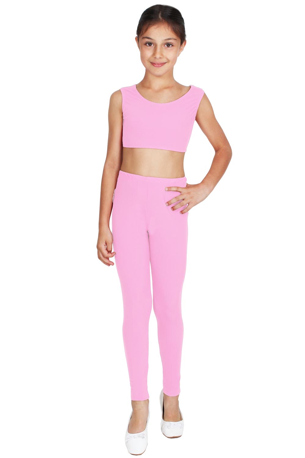 LEGGINS DANZA LYCRA ROSA BAMBINA